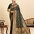 green color wevon jari designer soft silk blend partywear saree