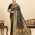 green color wevon jari soft silk blend partywear saree