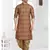 brown printed banarasi silk straight dhoti kurta  for men