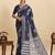 blue color ethnic soft art silk woven designer saree