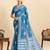 sky blue color ethnic soft art silk woven designer saree