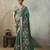 Green color ethnic rich looks partywear saree