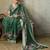 Green color ethnic rich looks partywear saree
