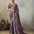 Purple color ethnic rich looks partywear saree