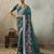Sea green color ethnic rich looks partywear saree