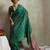 green color rich looks designer bandhani printed elegant festive saree
