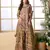 Multi colour embroidered crepe free size stitched palazzo style salwar suit
