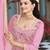 Pink color graceful heavy embroidered palazzo set