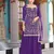 Purple color graceful heavy embroidered palazzo set