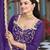 Purple color graceful heavy embroidered palazzo set