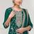 Green color vichitra silk fabric designer embroidery work sharara dress