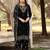 Black color sophesticated designer embroidered velvet suit