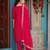 Pink color viscose jacquard woven designer embroidered heavy partywear suit