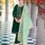 Green color velvet fabric heavy wedding ceremonial salwar kameez