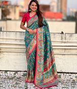 Pure viscose silk woven traditional saree