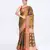 Women`s golden zari cotton tissue jamdani saree