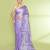 Women`s lavender zari cotton tissue sequin saree