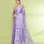 Women`s lavender zari cotton tissue sequin saree