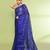 Women`s blue zari cotton tissue sequin saree