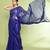Women`s blue zari cotton tissue sequin saree