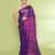 Women`s violet zari cotton tissue sequin saree