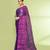 Women`s violet zari cotton tissue sequin saree