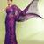 Women`s violet zari cotton tissue sequin saree