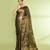 Women`s golden zari cotton tissue sequin saree