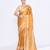 Women`s gold zari cotton tissue jamdani saree