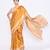 Women`s gold zari cotton tissue jamdani saree