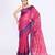 Women`s pink zari cotton tissue jamdani saree