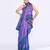 Women`s pink blue zari cotton tissue jamdani saree