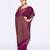 Women's magenta embellished sequinned cotton saree