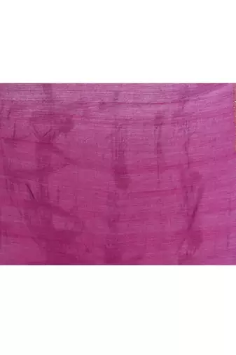 Women's magenta embellished sequinned cotton saree
