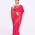 Women's rani pink embellished sequinned cotton saree