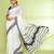 Women's white embellished cotton saree