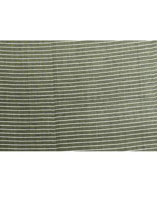 Women's black embellished checked cotton saree 5