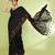 Women's black embellished jamdani cotton saree