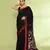 women's black embellished matka silk blend jamdani saree
