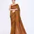 Women's bronze embellished sequinned cotton saree