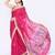 women's rani pink embellished matka silk blend jamdani saree