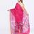 women's rani pink embellished matka silk blend jamdani saree