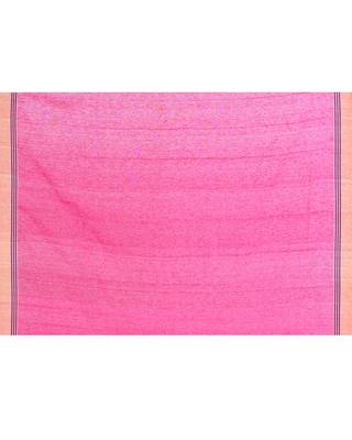 women's rani pink embellished matka silk blend jamdani saree 5