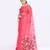 women's pink embellished silk blend jamdani saree