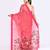 women's pink embellished silk blend jamdani saree