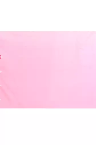 women's pink embellished silk blend jamdani saree