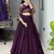 Wine Color Plain Foil Work Heavy Gorgette  Lehenga Fully Stitched Blouse & Koti - Full Stitched free Size