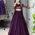 Wine Color Plain Foil Work Heavy Gorgette  Lehenga Fully Stitched Blouse & Koti - Full Stitched free Size