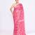 Women's pink embellished cotton blend jamdani saree