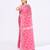 Women's pink embellished cotton blend jamdani saree